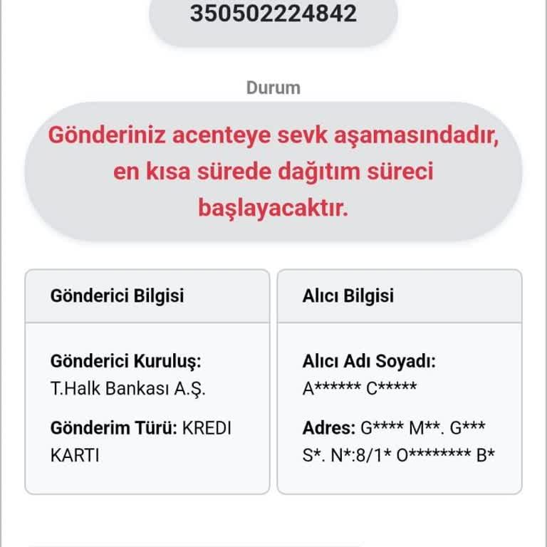 Kuryenet Kart Teslimatı Yapmıyor
