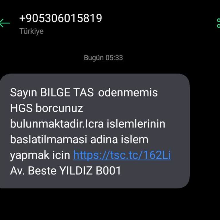 Olmayan Aracın HGS İcra Borcu
