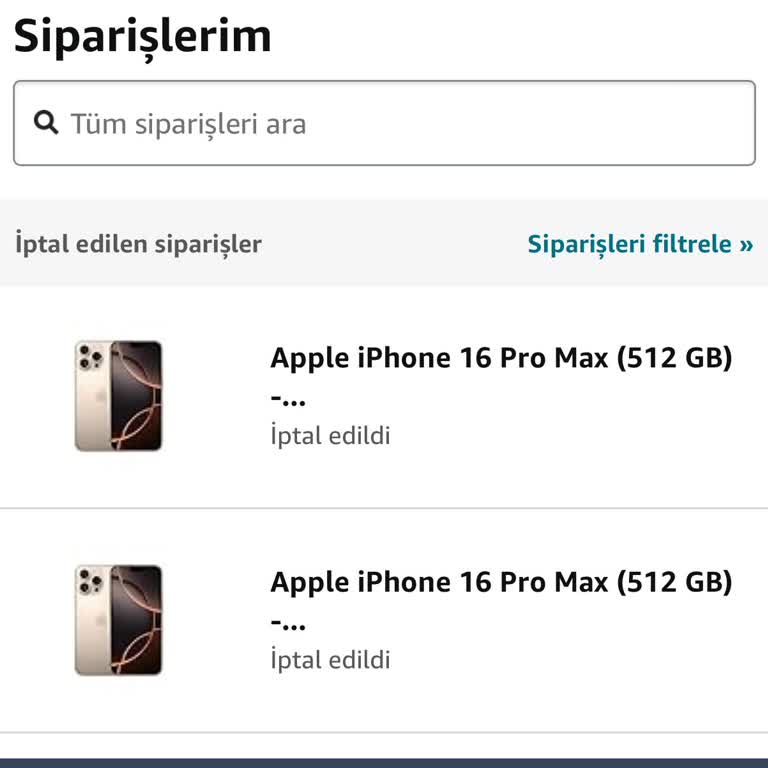 Amazon İphone 16 Pro Max Siparişlerini İptal Ediyor