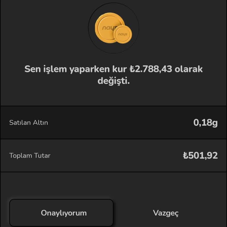 Nays Gram Altın Satamıyorum