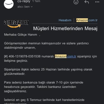 Amazon İade Ettiğim Ürünün Parasını Ödemedi