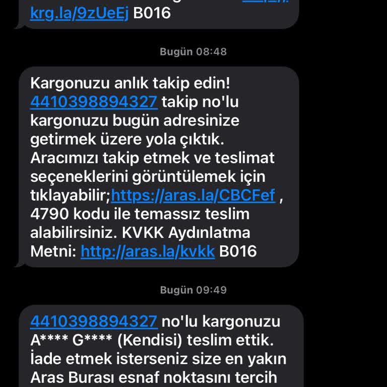 Aras Kargo'nun Kargosunu Vermek İçin Müş. Ayağına Çağırması Saçmalığı