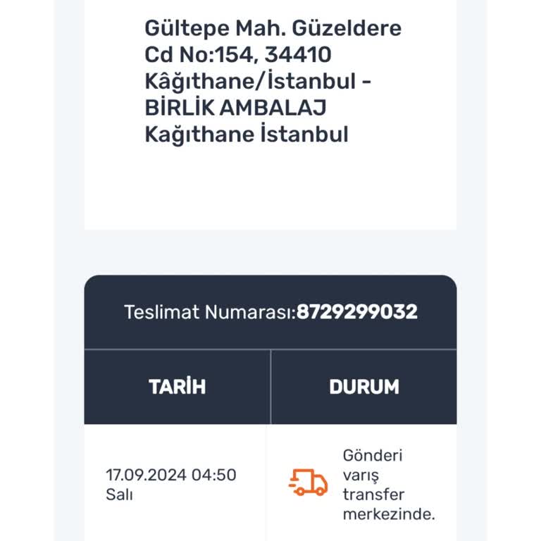 Aras Kargo Ürünümü 1 Haftadır Teslim Etmedi