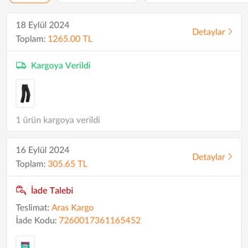 Trendyol Express Pişmanlıktır Kargom Yok