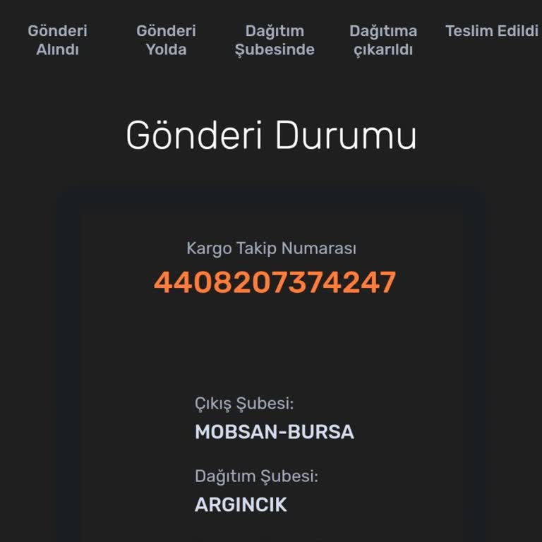 Aras Kargo Kargom Şubeden Bekletiyor