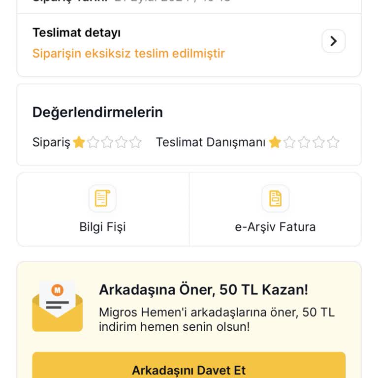 Migros Yanlış Ürün Teslimatı Ve İlgisiz Müşteri Hizmetleri