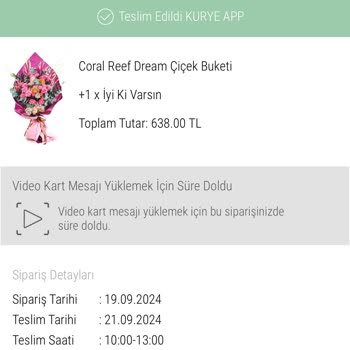 Taze Çiçek'in Görselle Alakasız Çiçek Teslim Etmesi Ve Onaya Sunmaması