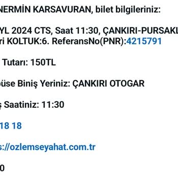 Özlem Seyahat (444 1818) Otobüs Bizi Almadı