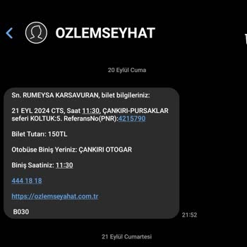 Özlem Seyahat (444 1818) Otobüs Bizi Almadı