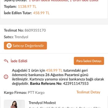 Trendyolmilla Yanlış Ürün Gönderimi Ve İade Sorunları