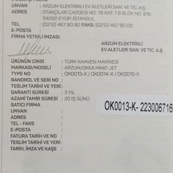 Arzum Okka Kahve Makinesi