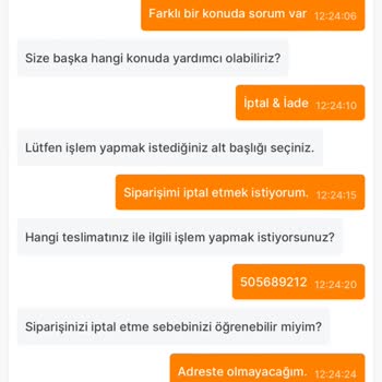 Migros Sipariş İptali İçin Canlı Yardıma Bağlanma Sorunu
