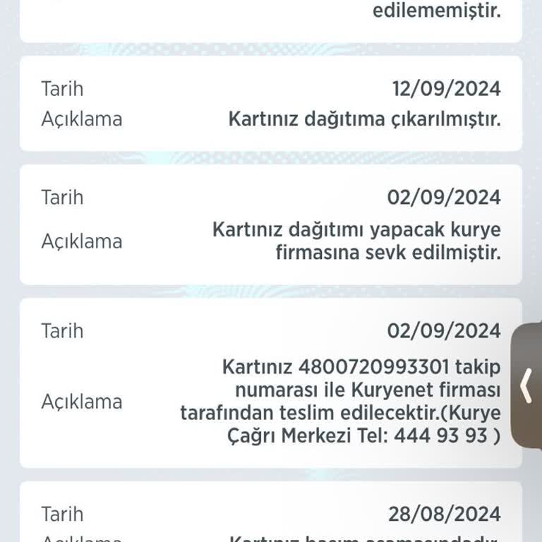 AGT Kurye (aynigunteslim.com) 9 Gündür Teslim Edilmeyen Ziraat Bankası Kartı