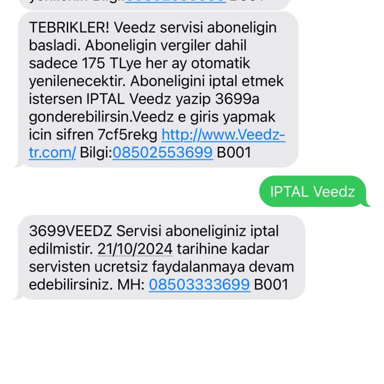 Veedz-tr.com Veedz E Yanlışlıkla Abone Oldum. Ücret Kesildi