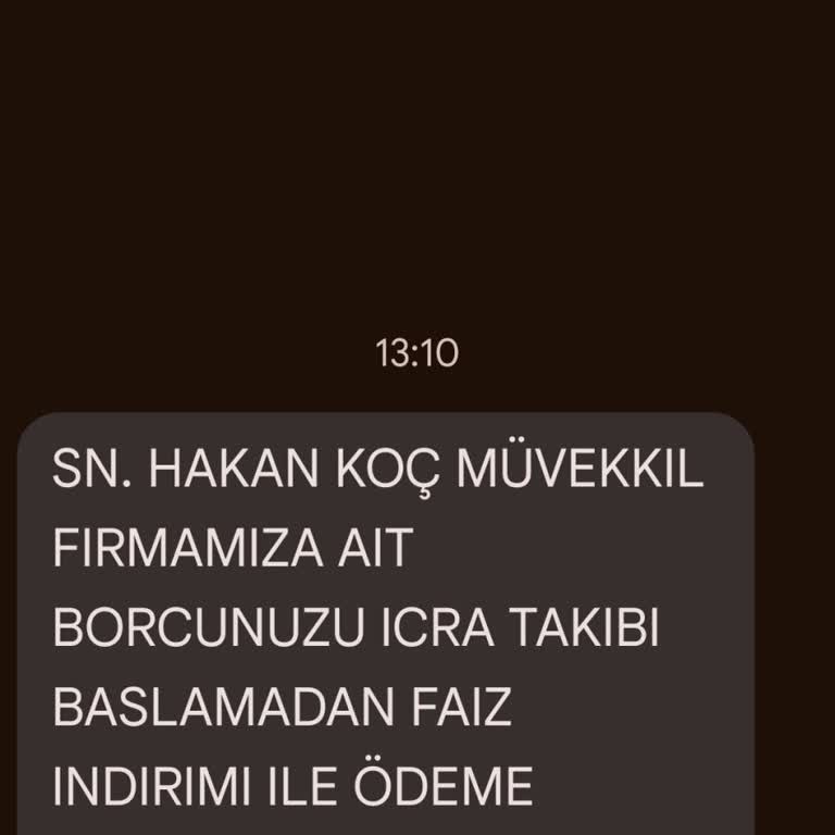 UCKOCLAR HK (SMS) Üçkoçlar Hukuk Bürosu Gelen SMS