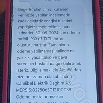 ÇEDAŞ Kaçak Kullanım Cezası