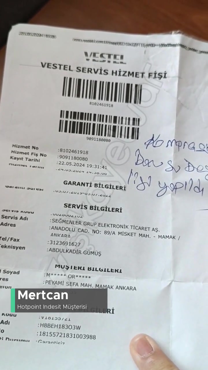 Hotpoint Indesit Buzdolabı Arızası videonun kapak resmi