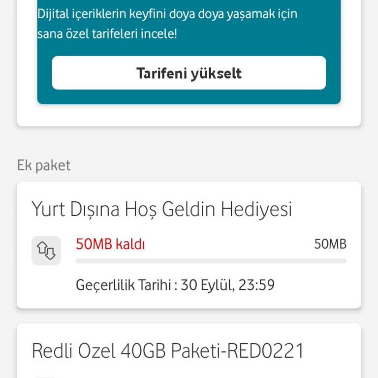 Vodafone Red Paketi ve Eksik Hediye Verilmesi