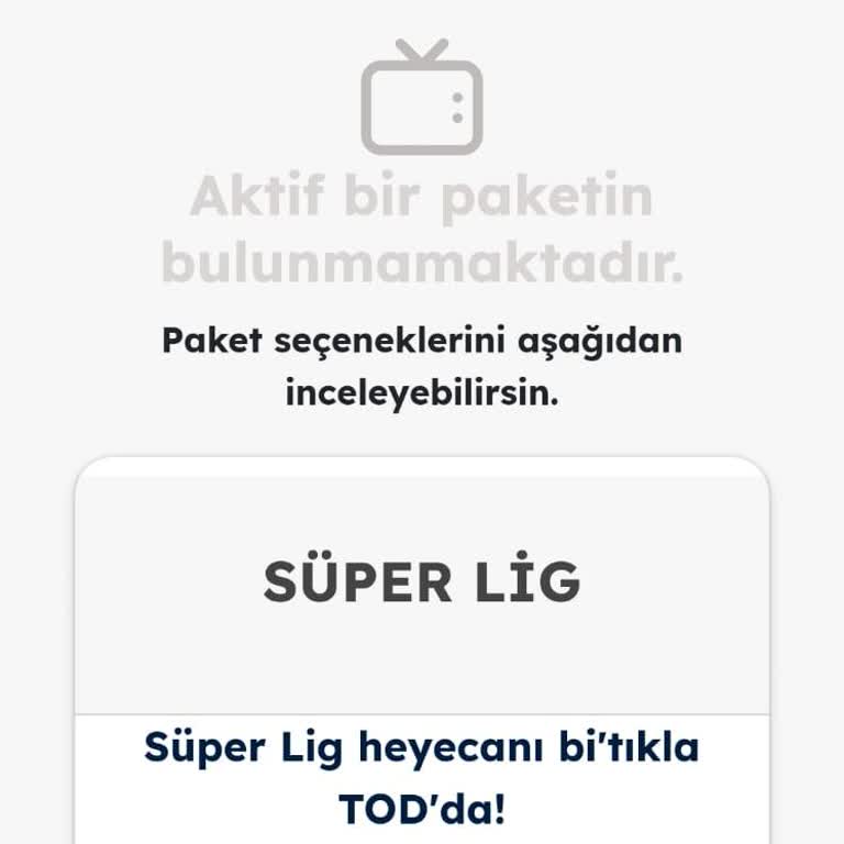 TOD Tv Paket Satın Almama Rağmen Hiçbir Şey İzleyemiyorum.