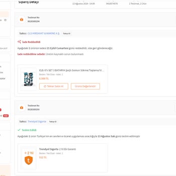 Trendyol İade Ve Faturasız Ürün Sorunu