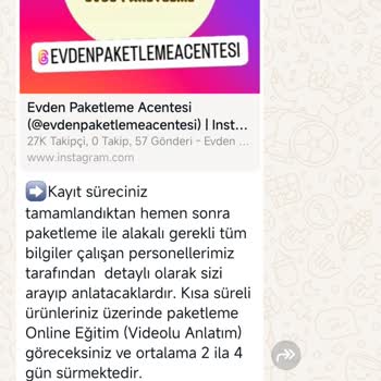 Evdenpaketlemeacentesi (Instagram) Evden Paketleme İşi İçin Kimlik Numarası Adres Ibn Verdim