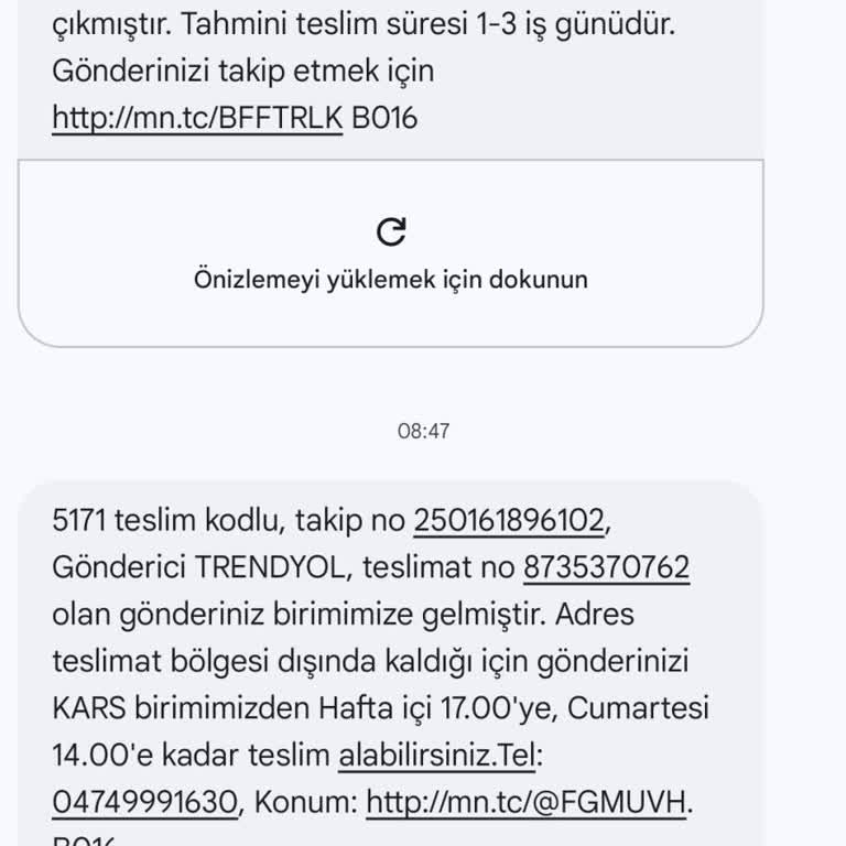 MNG Kargo Dağıtım Alanı Dışında Olmam Gerekçesi İle Kargom Dağıtıma Çıkarılmadı