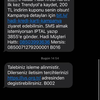 Hadi - TOMBANK A101 Hadi Uygulamasının İzinsiz Reklam Mesajları