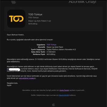 TOD Tv Tod Paramı Aldı Üyeliği Vermedi