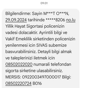 VakıfBank'ın Yıllık Hayat Sigorta Poliçesine Rızam Olmadan Kaydı
