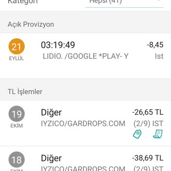 Lidio Ödeme Hizmetleri Para İadesi İstiyorum