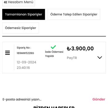Kuzeysaat.com Haksız İade Kesintisi