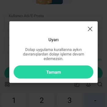 Dolap Uygulaması Hesabımı Kapatmış