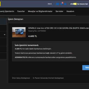 Sahibinden.com'da İade Edilen Ürün İçin Para İadesi Sorunu