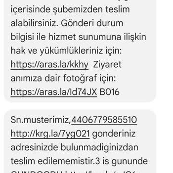 Aras Kargo Teslim Edilmeyen Gönderi