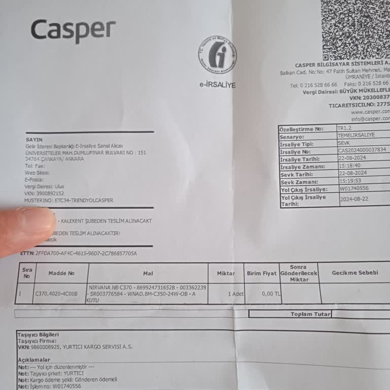 Casper Nirvana Bilgisayar Şarj Sorunu