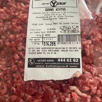 Köfteci Yusuf Eksik Gelen Ürün