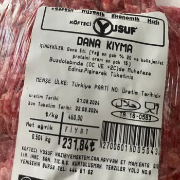 Köfteci Yusuf Eksik Gelen Ürün