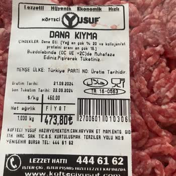 Köfteci Yusuf Eksik Gelen Ürün