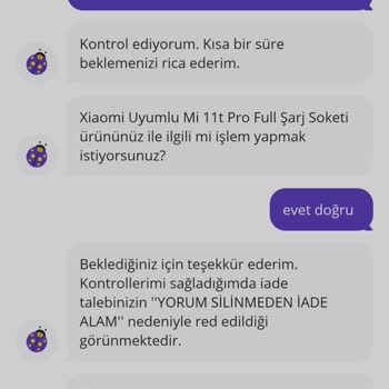 N11 İade Almama Şikayet