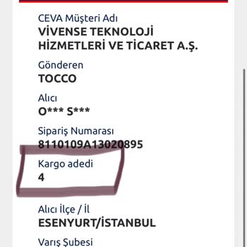 Vivense Eksik Teslim Edilen Ürün