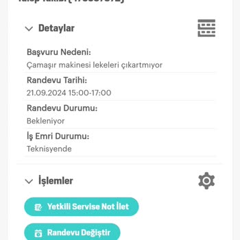 Arçelik Yetkili Servis Randevusuna Gelmedi ve Cevap Vermedi