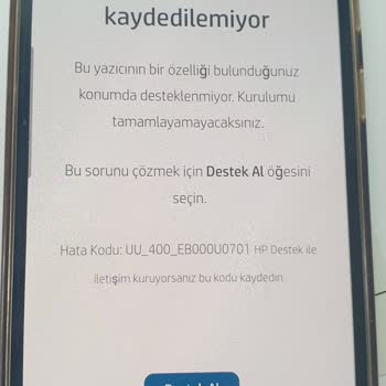 HP Ülkede Ve Bölgede Yazıcı Kaydedilemiyor Hatası...