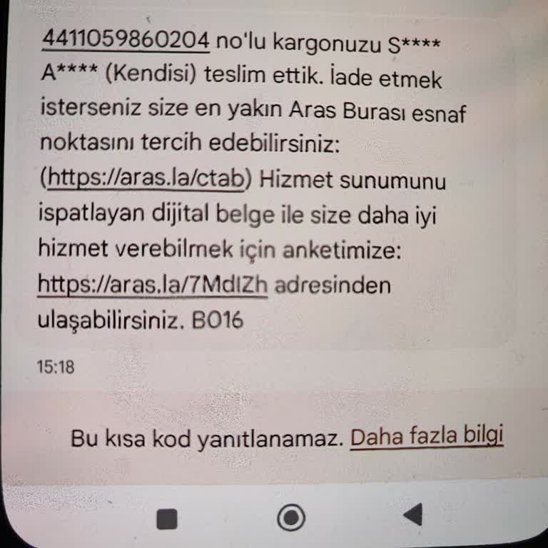 Şırnak Merkez Aras Kargo Çalışanları Kargoları Teslim Etmiyor.!