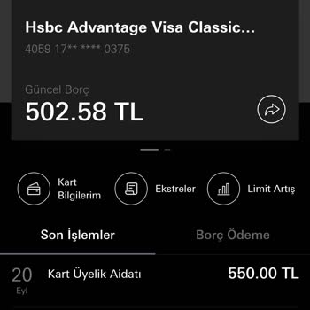 HSBC Kapatacağı Karta Aidat Alıyor