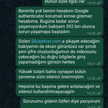 Betsnice Resmen 592 Bin Lirama Çöktü. Hesabıma Erişimimi Engellediler.