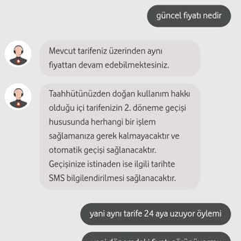 Vodafone Tarife Belirsizliği ve Müşteri Hizmetleri Sorunu