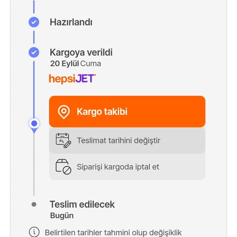 hepsiJET Hepsiburada'dan Aldığım Ürün Teslim Edilmedi
