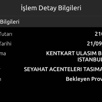 Kent Kartıma Dolum Yapılmadı