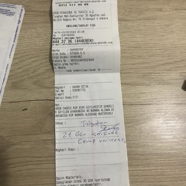 SuperStep Ayakkabı Değişimi Veya İadesi Yapmıyor