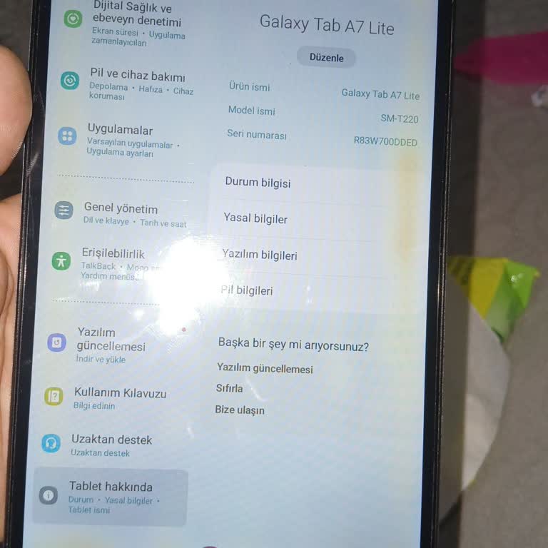 Samsung Galaxy TAB A7 Ekran Sararması